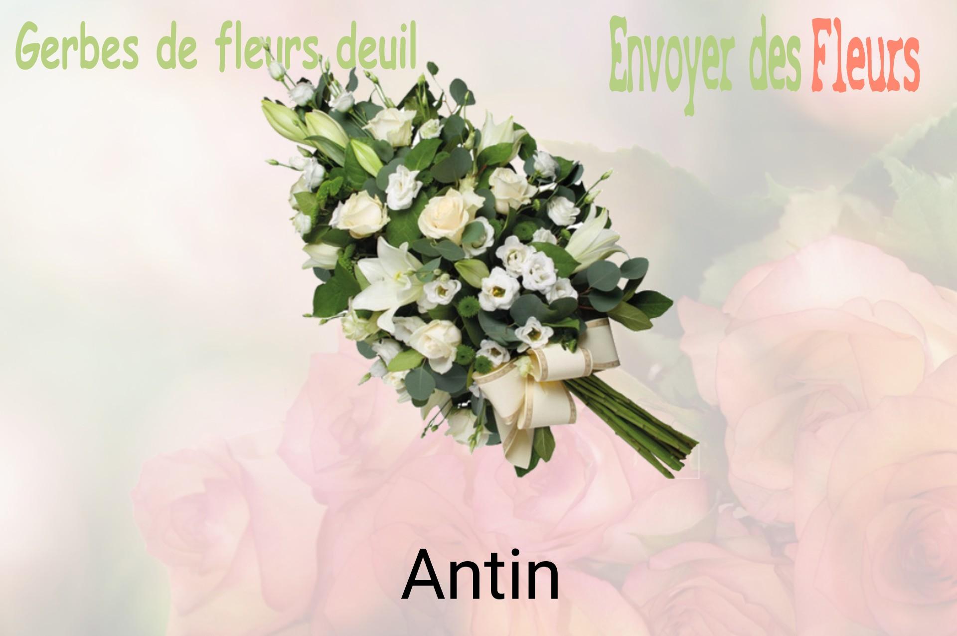 Gerbe de fleurs de deuil livrée à Antin